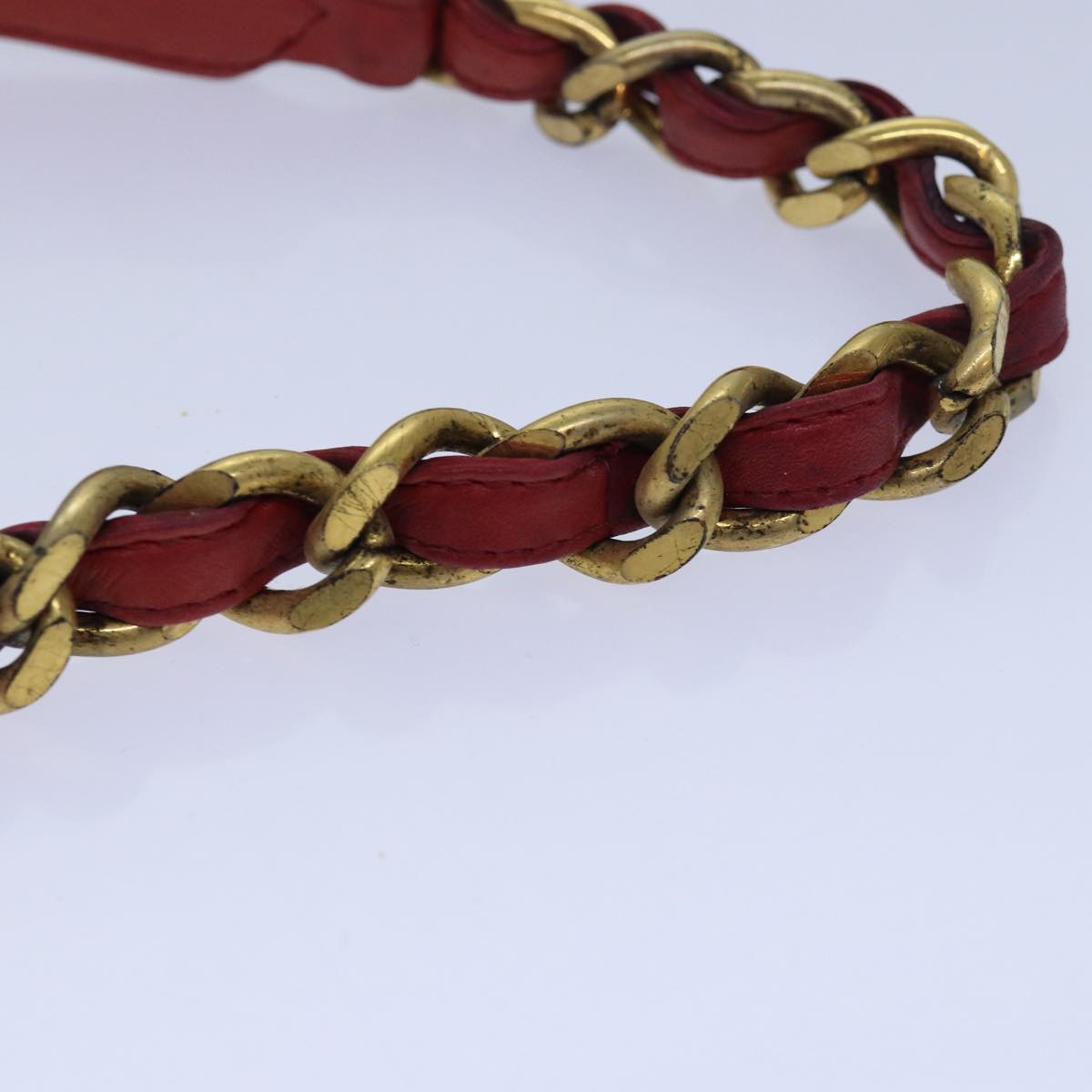 Chanel Bicolore, Red, Leather, belt