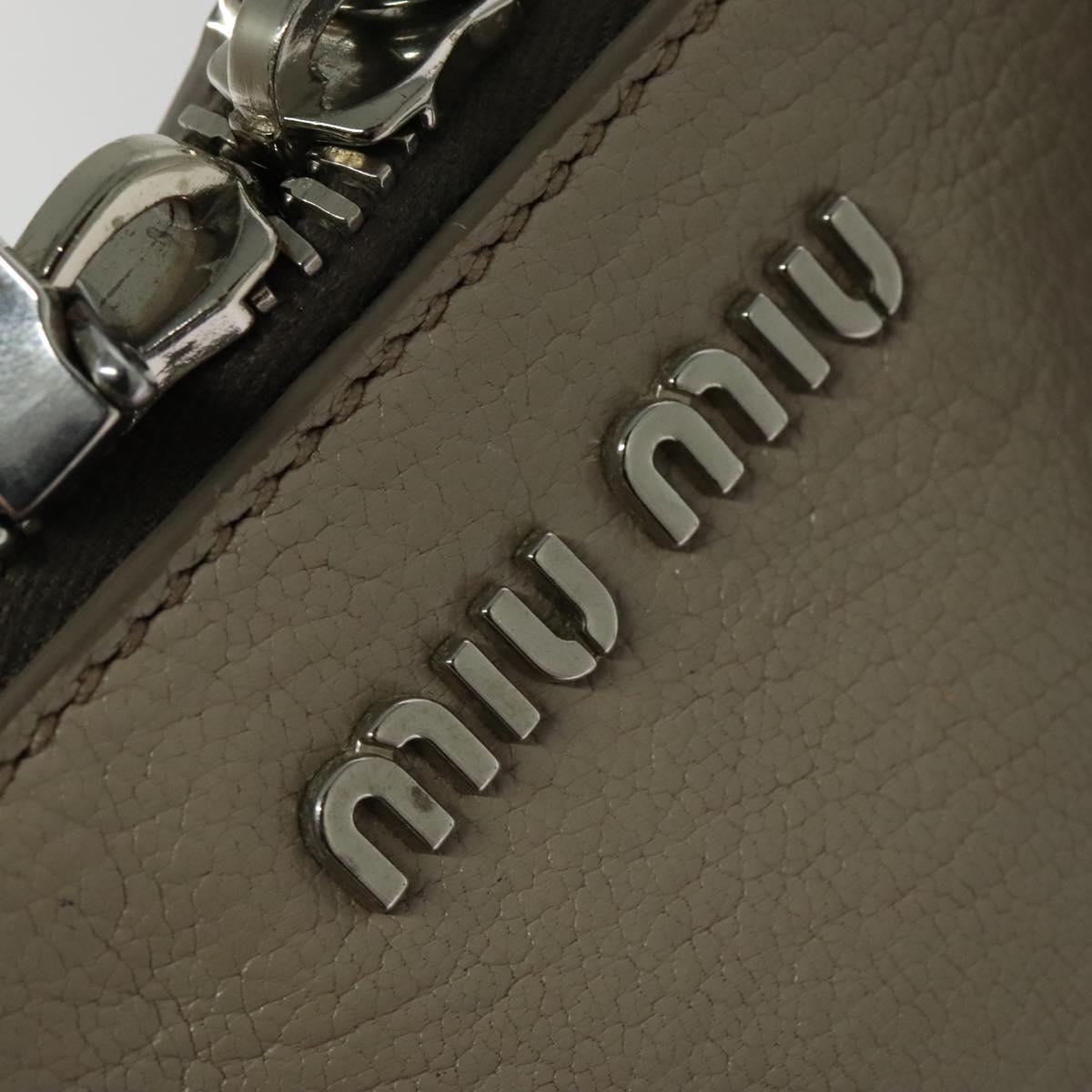 Miu Miu, GRAY, Leather, handbag