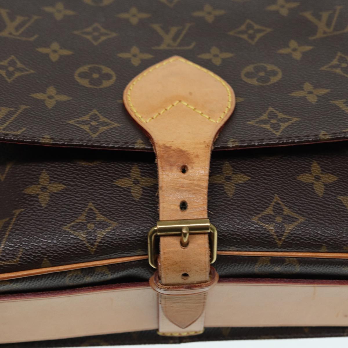 Louis Vuitton Cartouchiere, Brown, Canvas, shoulder