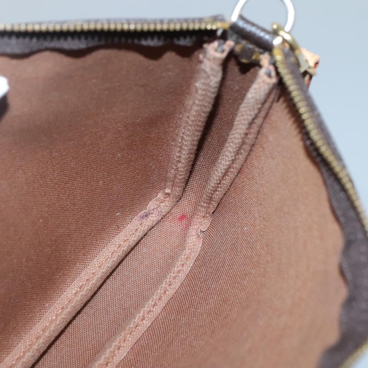 Louis Vuitton Pochette Accessoire, Brown, Canvas, clutch