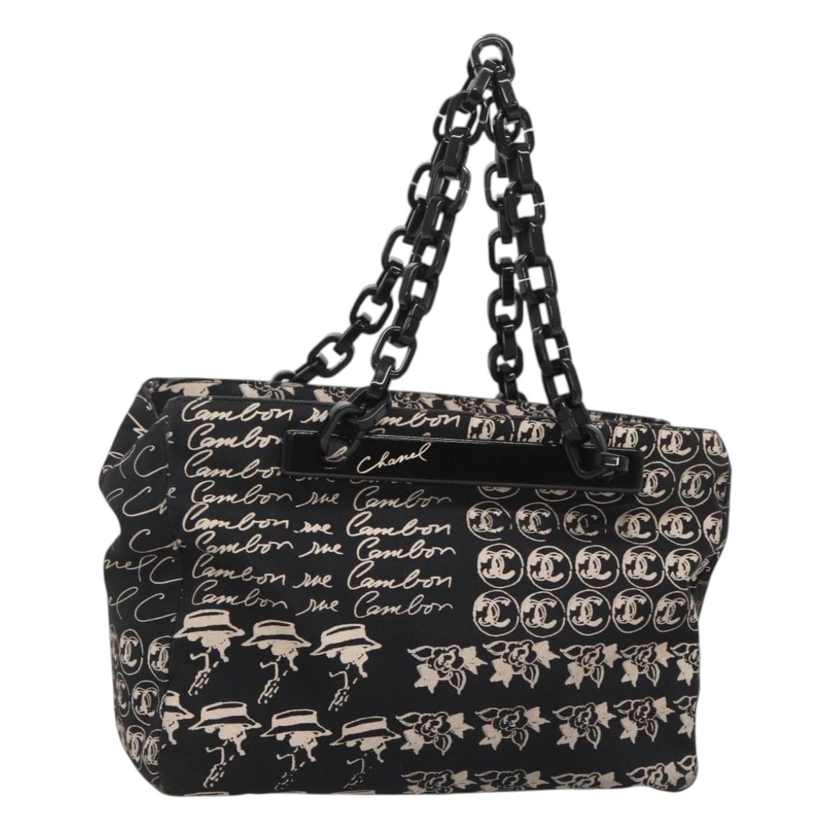 Chanel, Black, Canvas, tote
