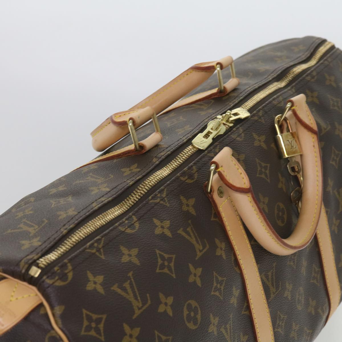 Louis Vuitton Keepall 50, Brown, Canvas, travel