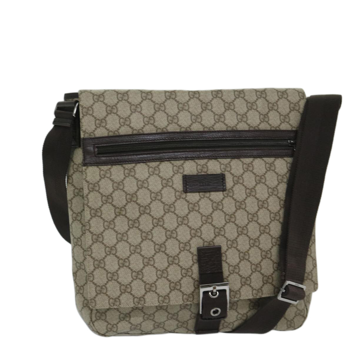 Gucci GG Supreme, Beige, Canvas, shoulder