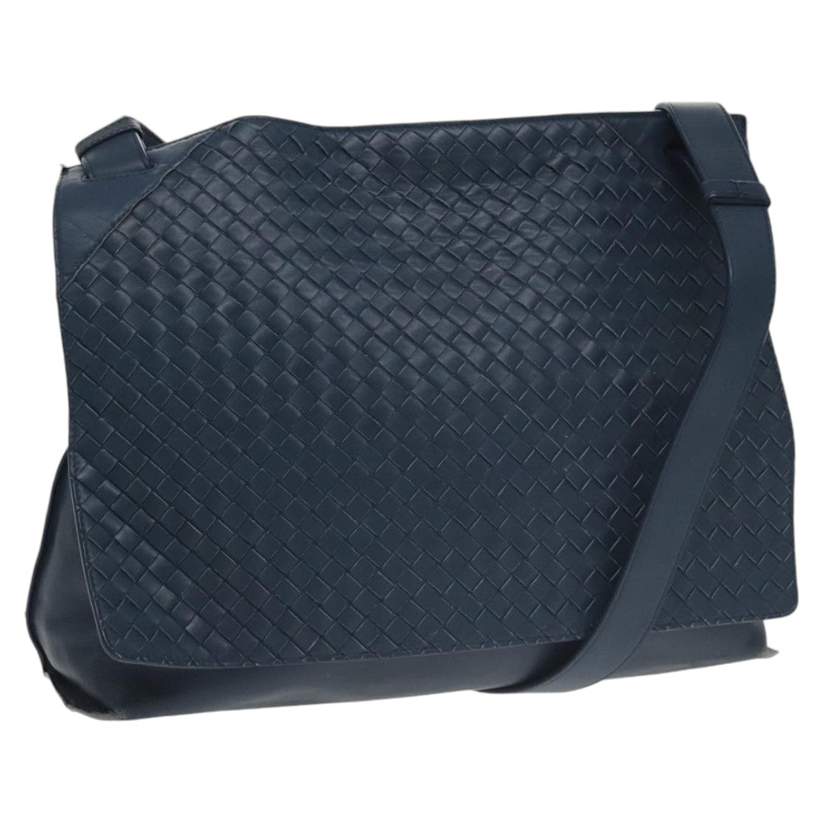 Bottega Veneta Intrecciato, Navy, Leather, shoulder