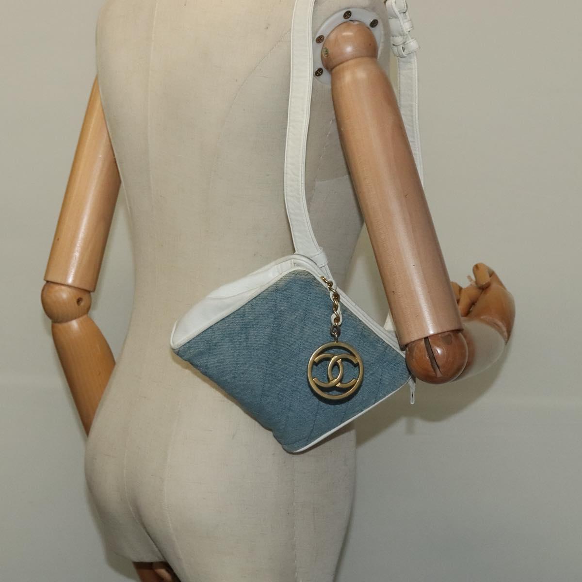 Chanel, Blue, Denim - Jeans, shoulder