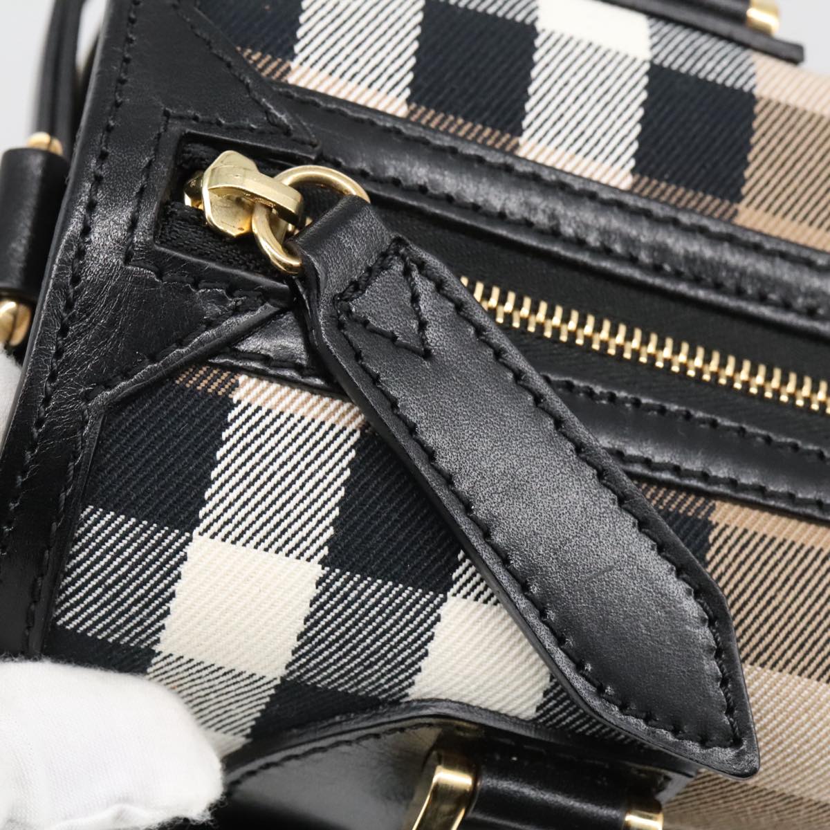 Burberry Nova Check, Beige, Canvas, handbag