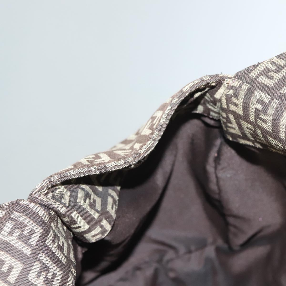 Fendi Zucchino, Brown, Canvas, shoulder
