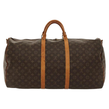 Louis Vuitton Keepall Bandoulière 60, Brown, Canvas, travel