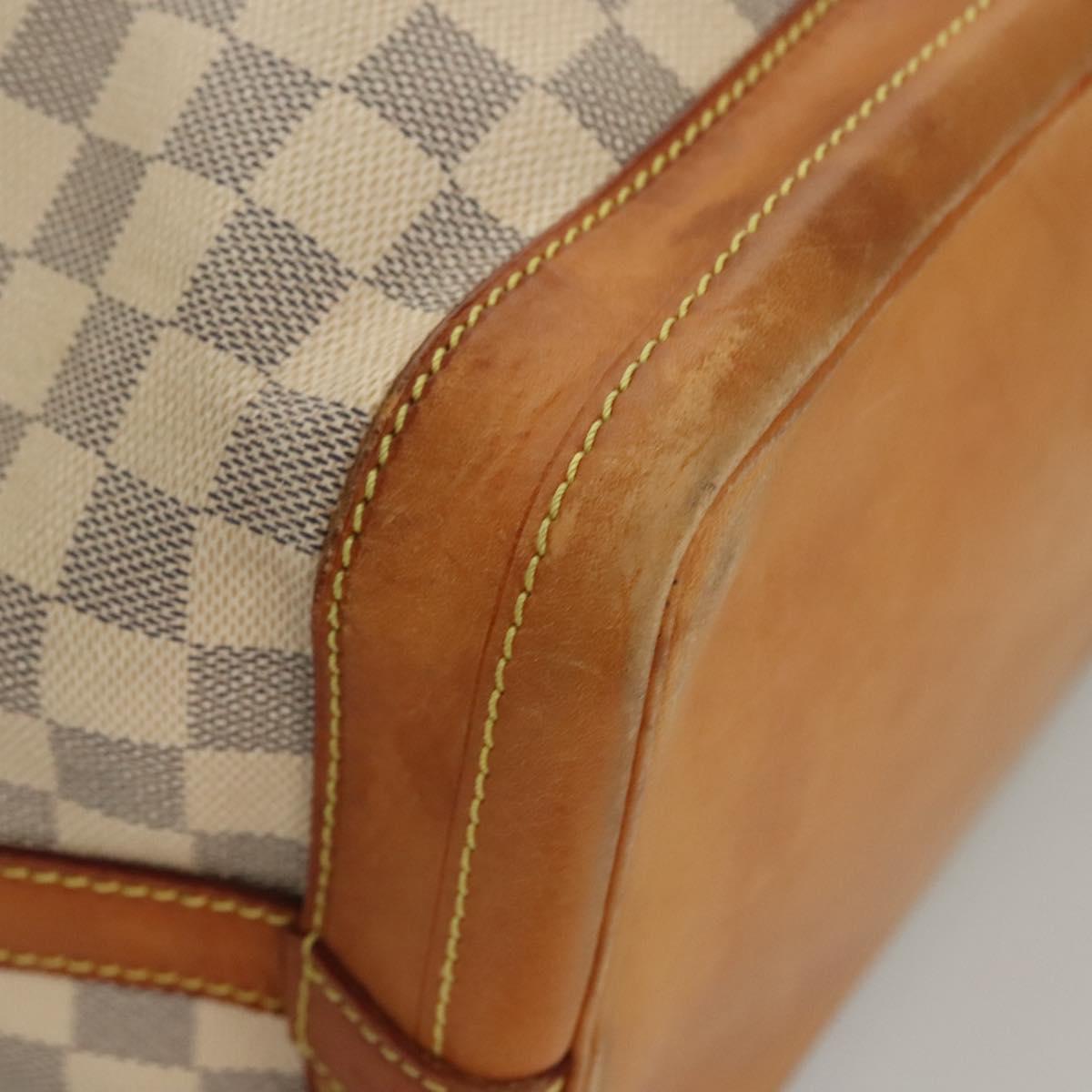 Louis Vuitton Noé, White, Canvas, shoulder