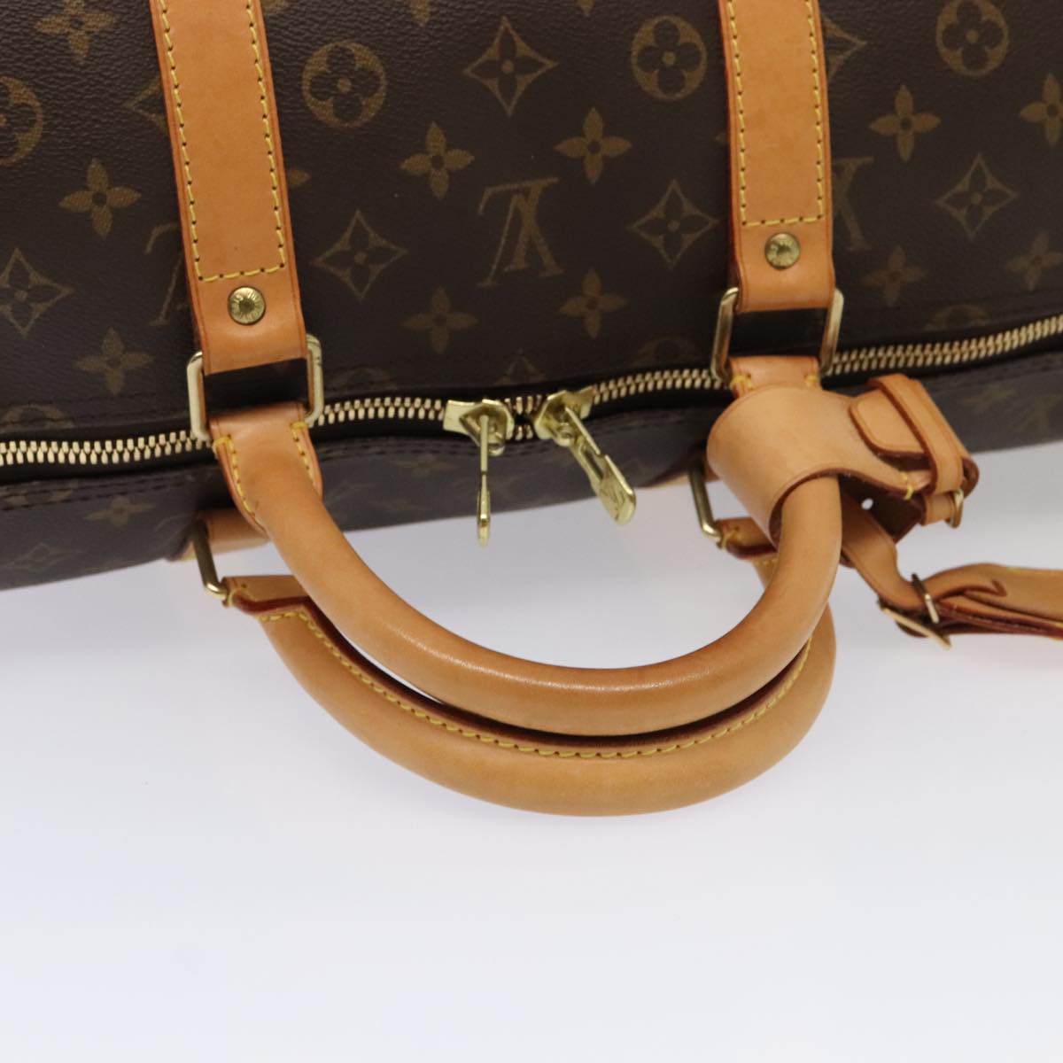 Louis Vuitton Keepall 55, Brown, Canvas, travel