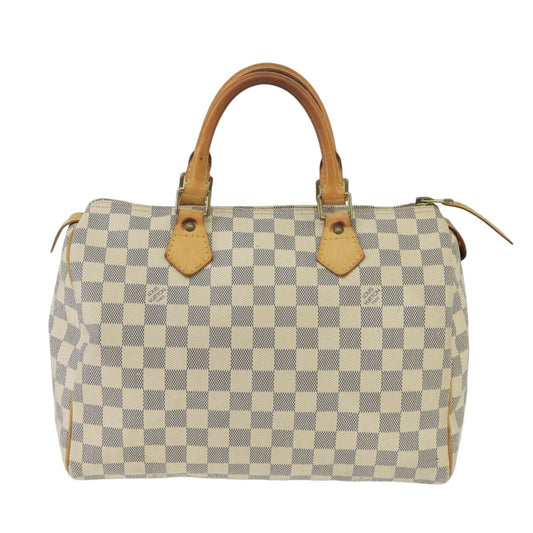 Louis Vuitton Speedy 30, White, Canvas, handbag