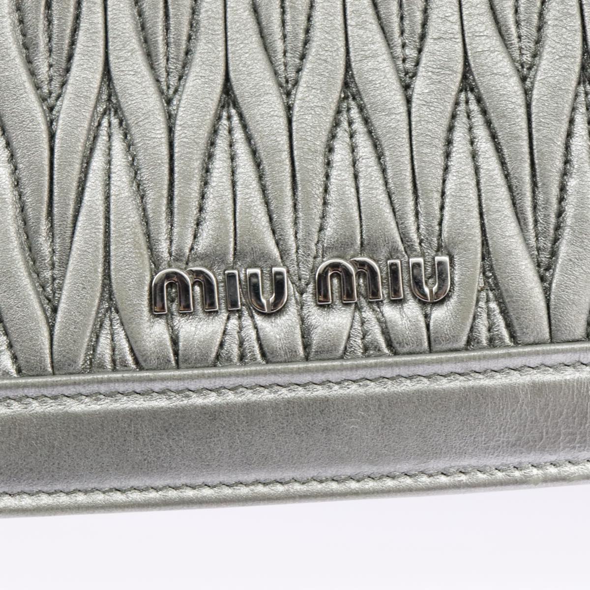 Miu Miu Confidential, Silver, Leather, shoulder