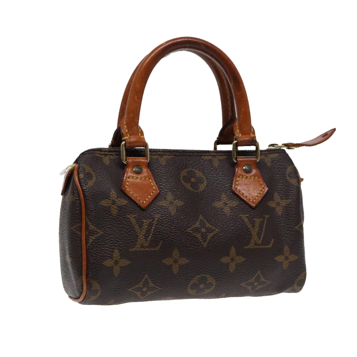 Louis Vuitton Mini speedy, Brown, Canvas, handbag