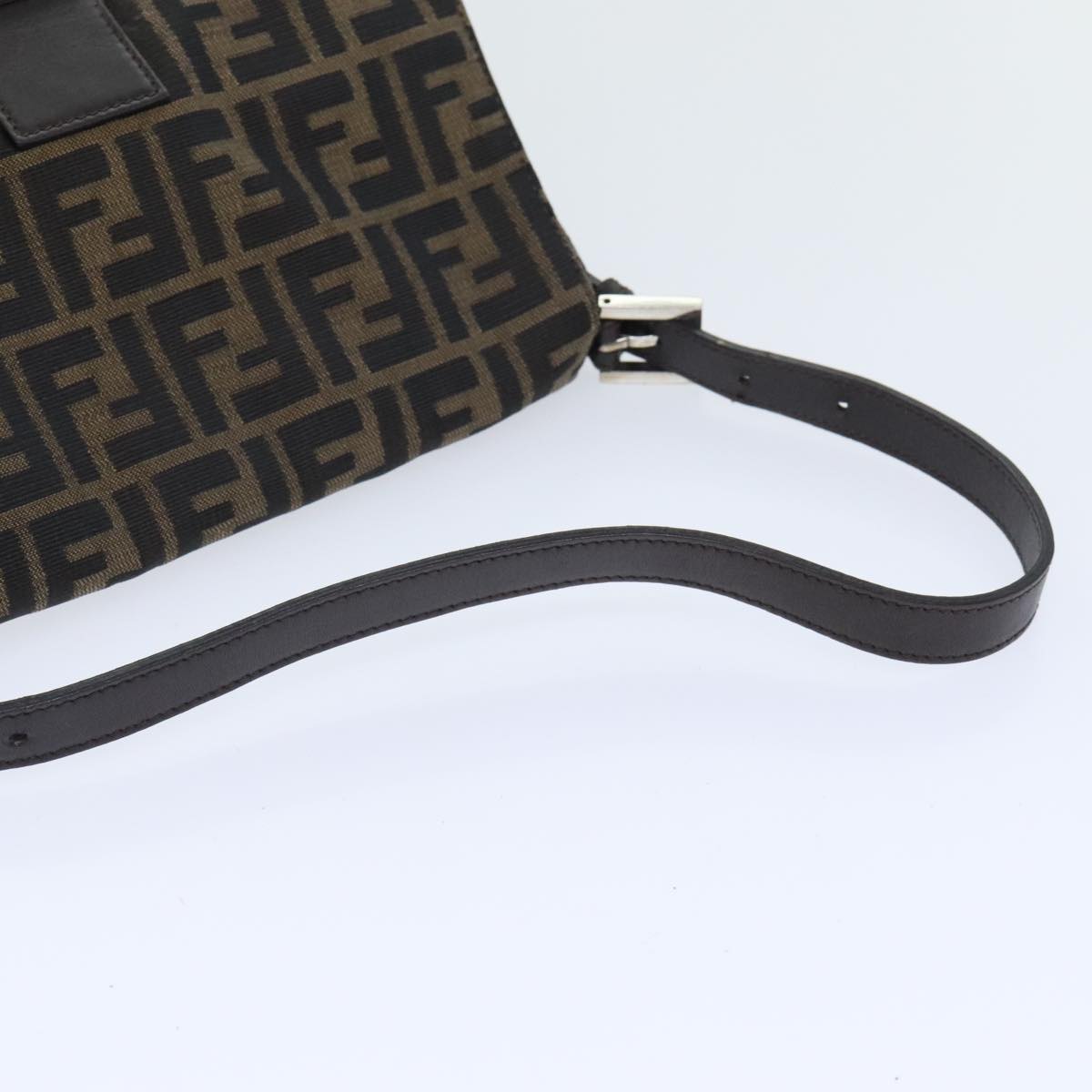 Fendi Mamma Baguette, Brown, Canvas, shoulder