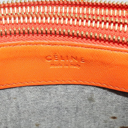 Céline Trio, Orange, Leather, shoulder