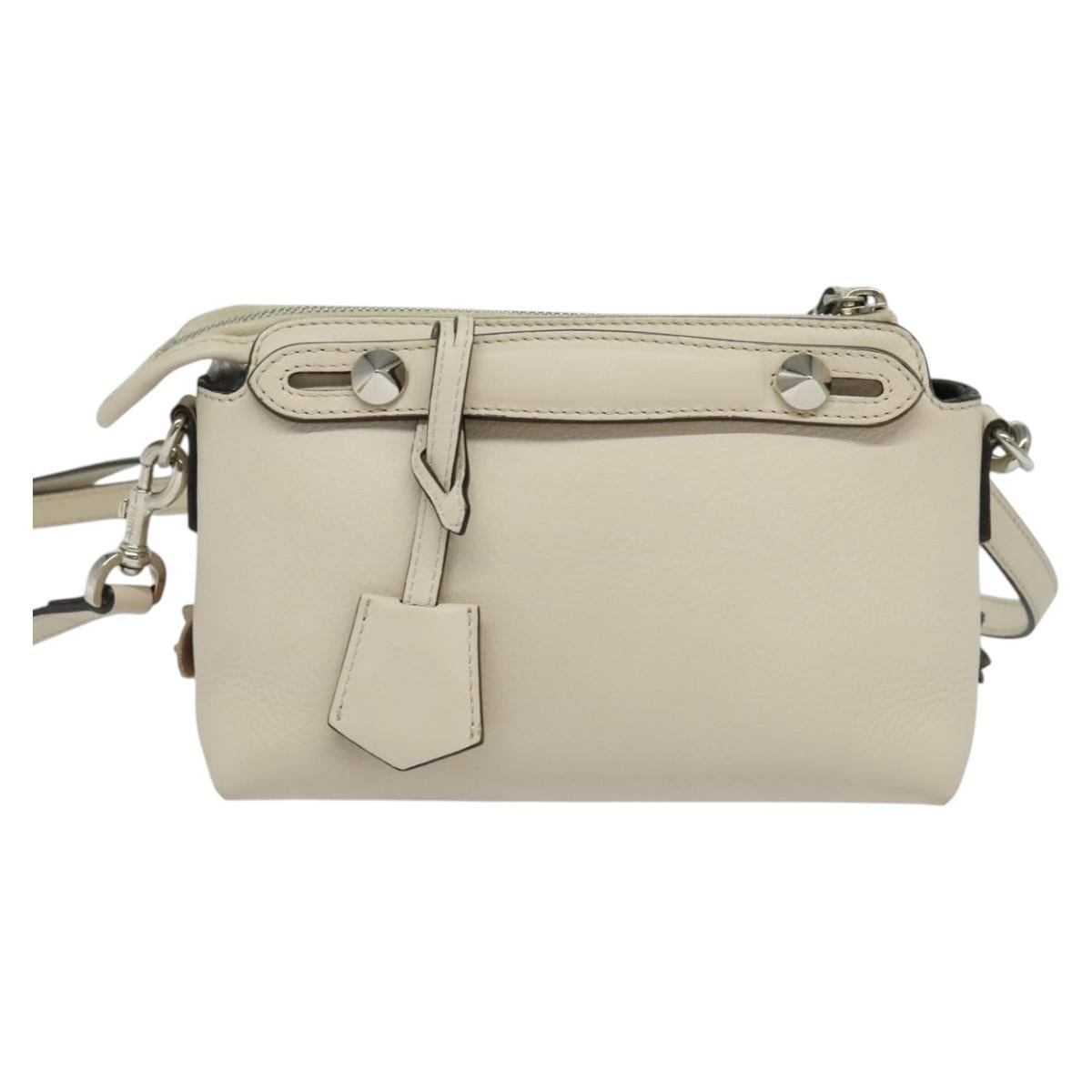 Fendi By The Way, Beige, Leather, handbag