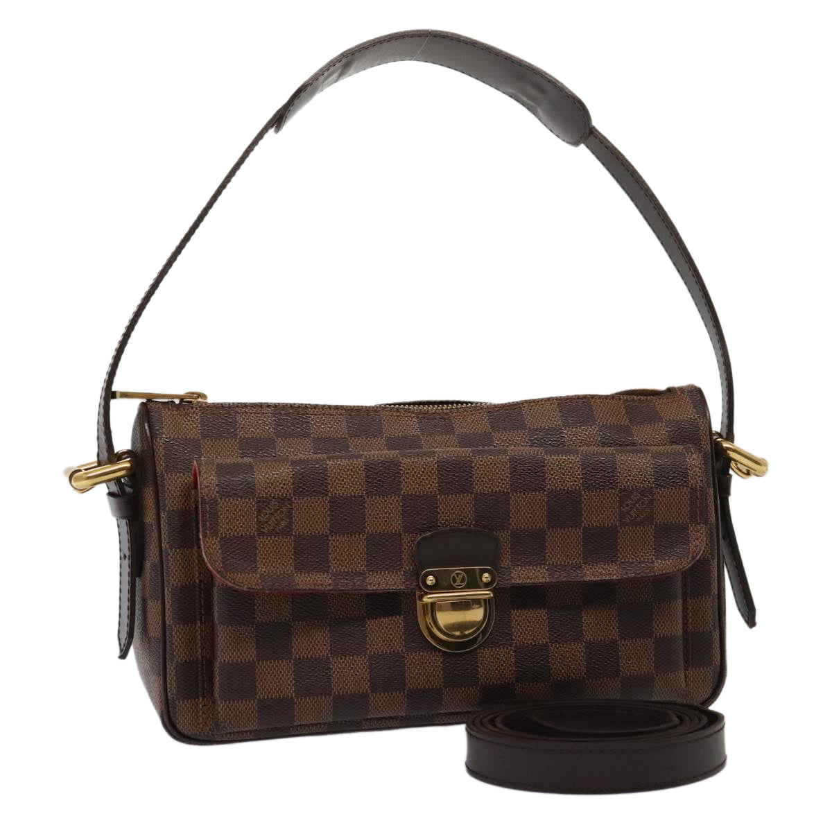 Louis Vuitton Ravello GM, Brown, Canvas, shoulder