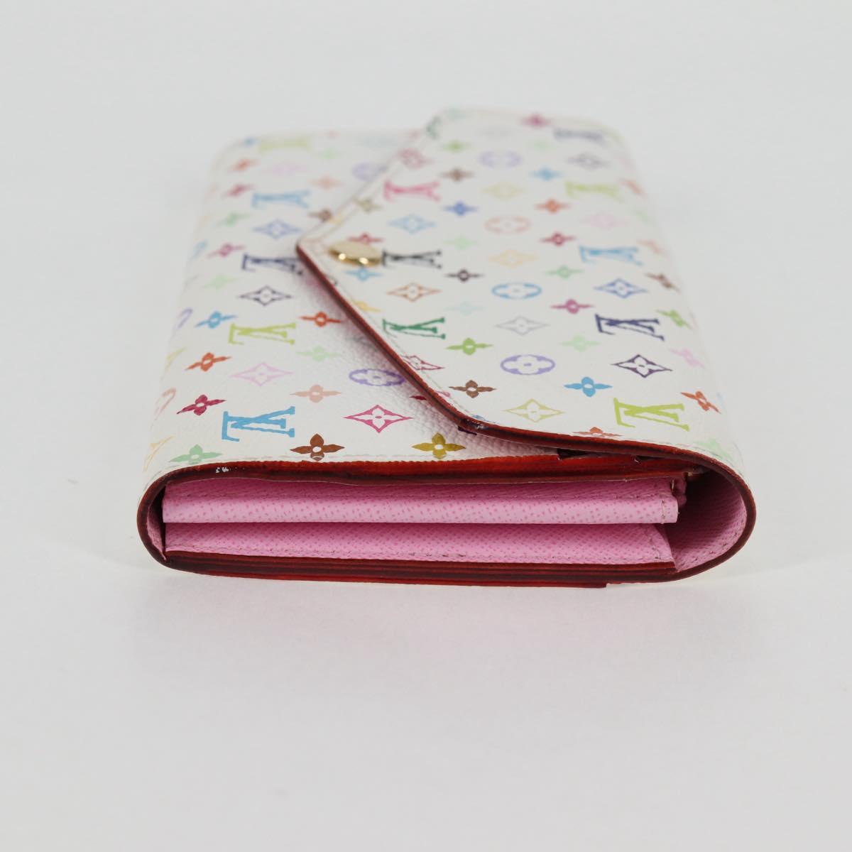 Louis Vuitton Sarah, White, Canvas, wallet