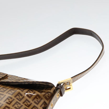 Fendi Baguette, Brown, Canvas, shoulder