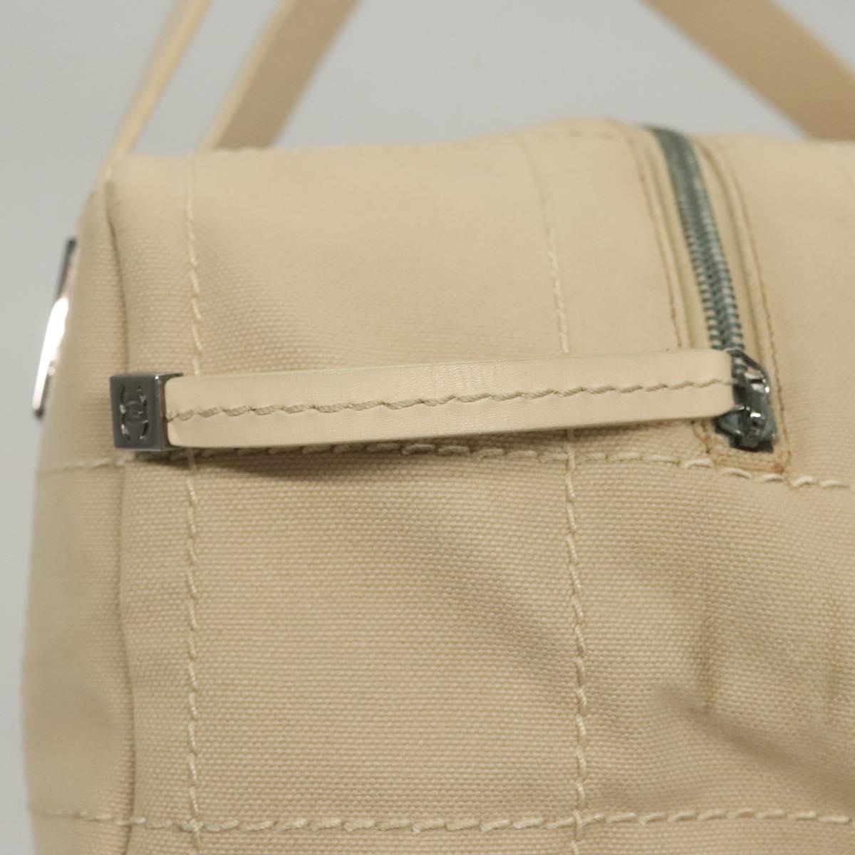 Chanel Bowling Bag, Beige, Canvas, handbag