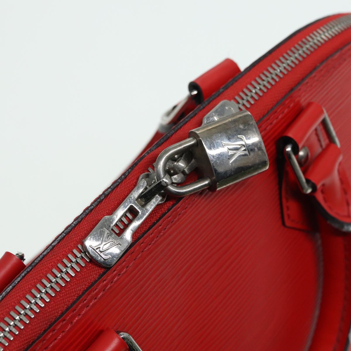 Louis Vuitton Alma, Red, Leather, handbag