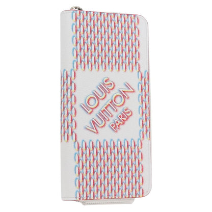 Louis Vuitton Zippy Wallet Vertical, White, Leather, wallet