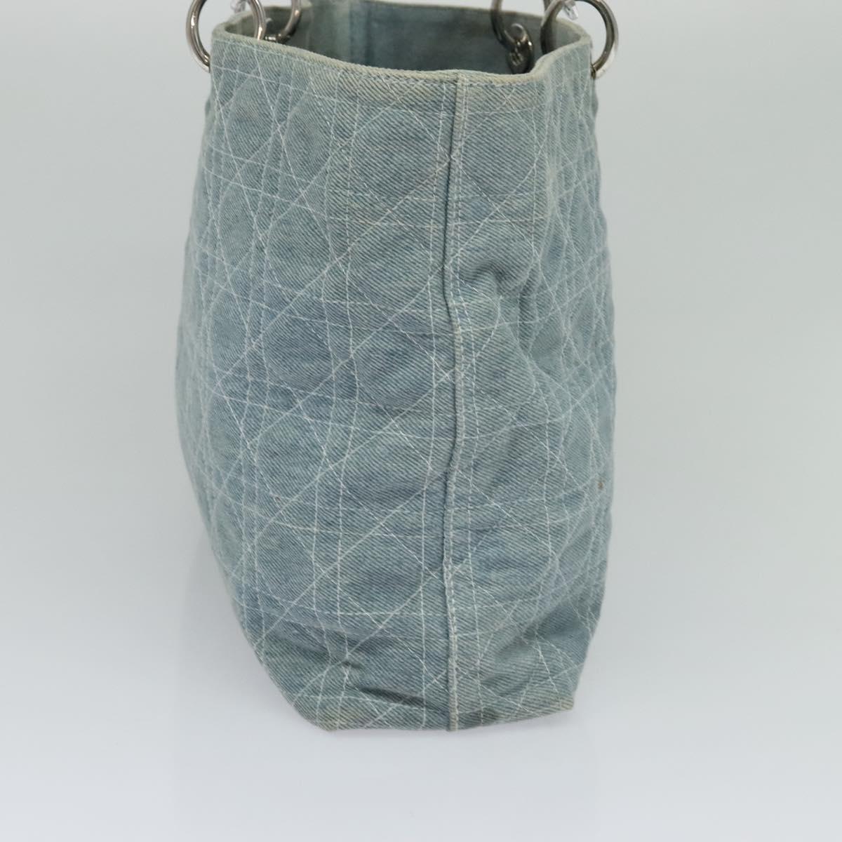 Dior Lady Dior, Blue, Canvas, handbag