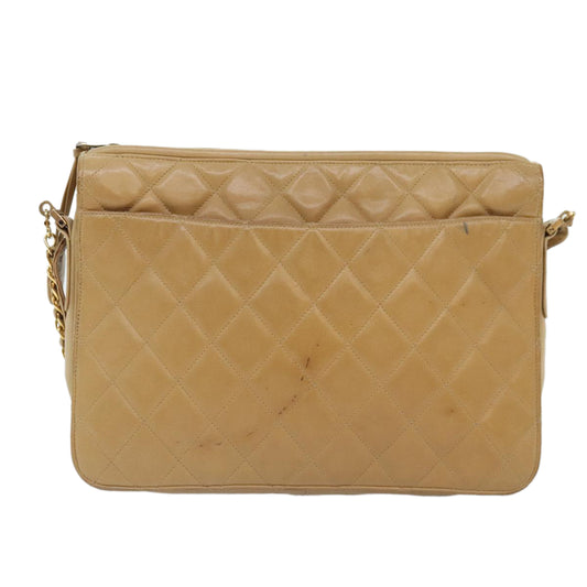 Chanel Camera, Beige, Leather, shoulder