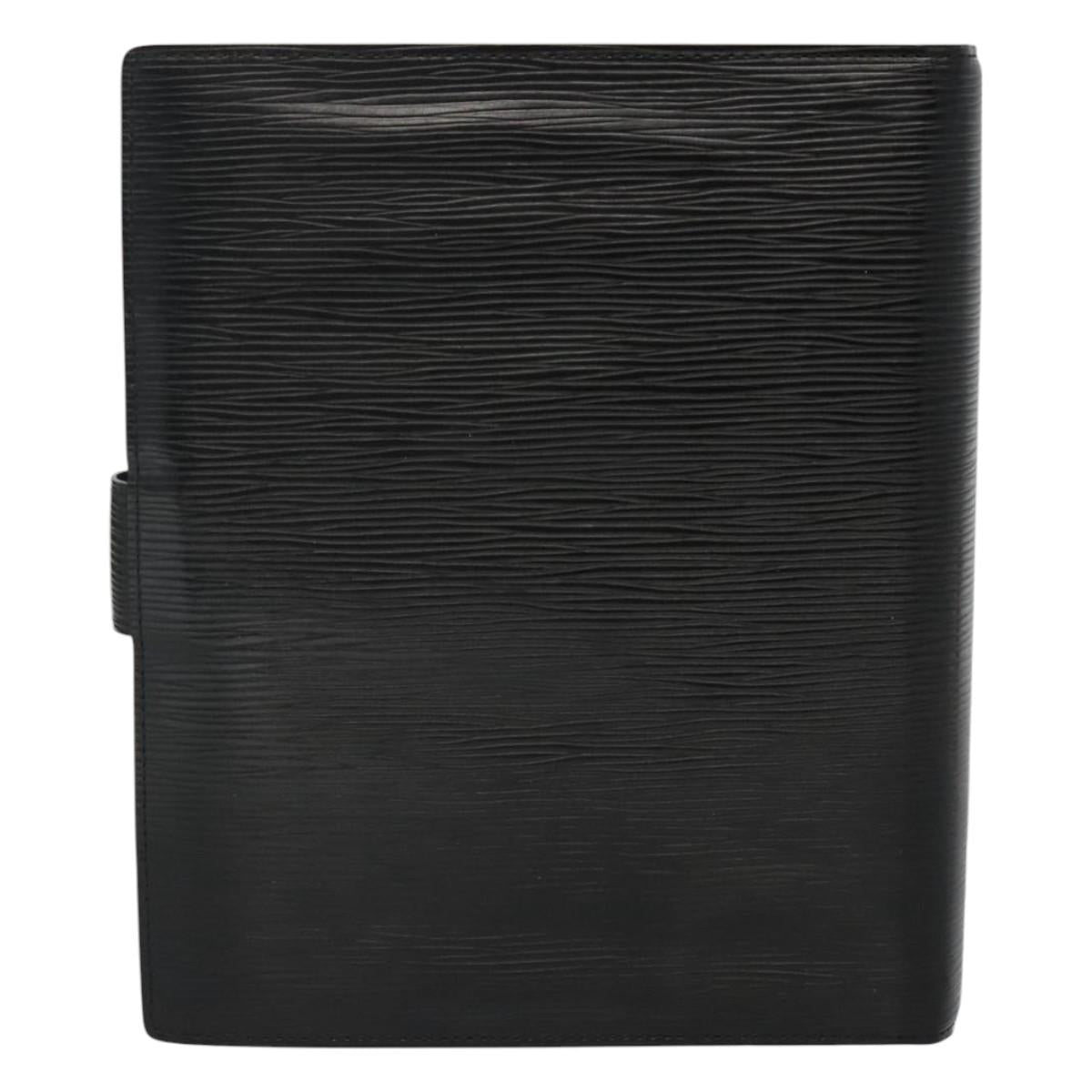 Louis Vuitton Agenda cover, Black, Leather, wallet