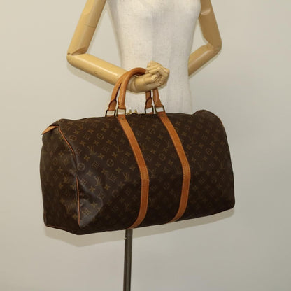 Louis Vuitton Keepall 50, Brown, Canvas, travel