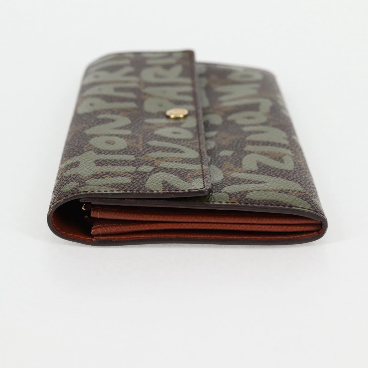 Louis Vuitton Porte Monnaie Credit, Khaki, Canvas, wallet
