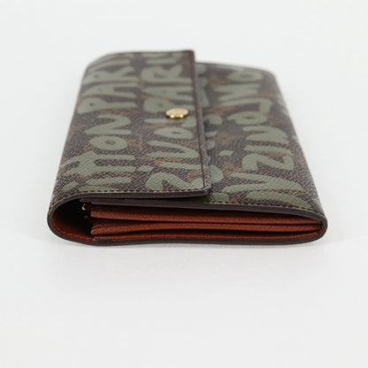 Louis Vuitton Porte Monnaie Credit, Khaki, Canvas, wallet