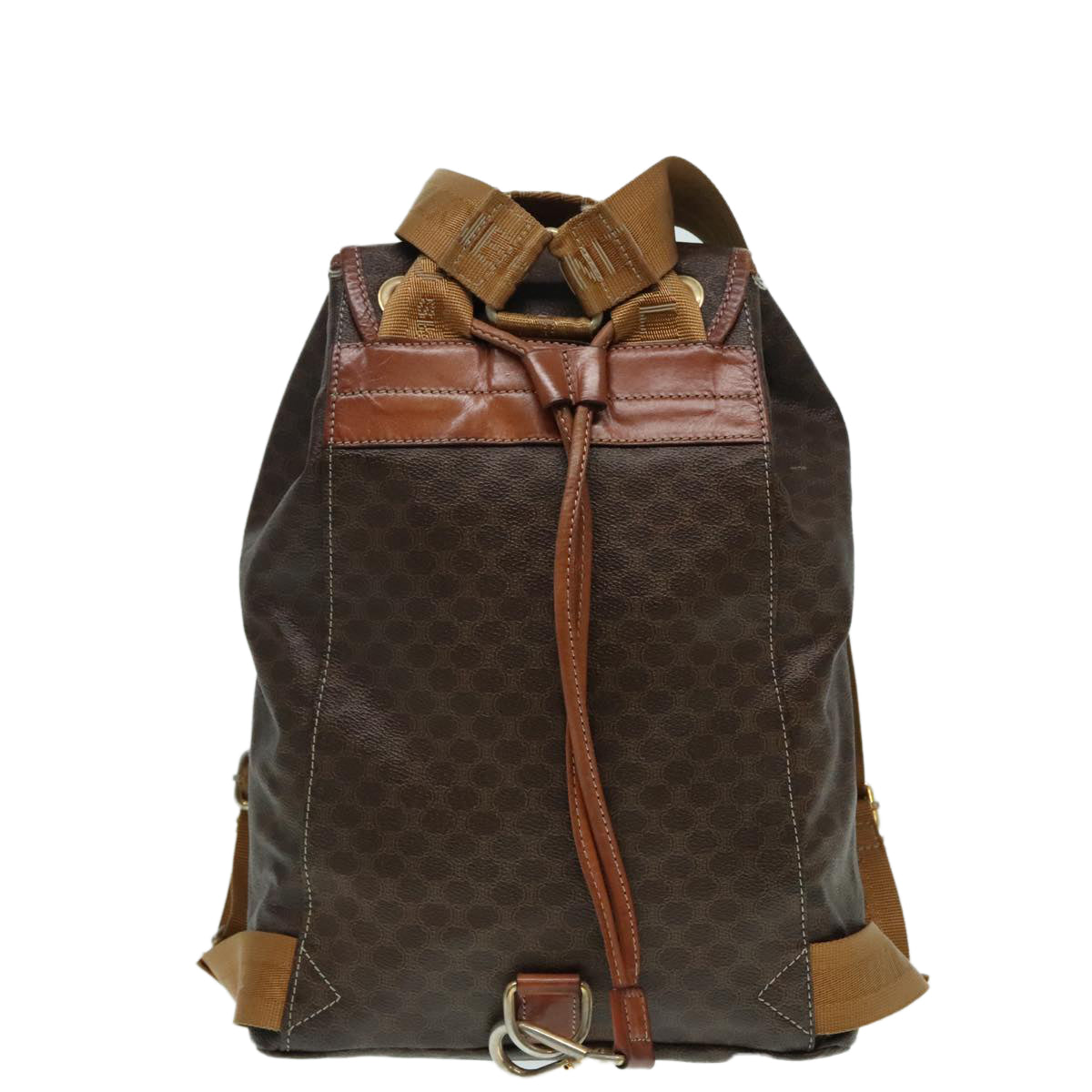 Céline Macadam, Brown, Canvas, backpack