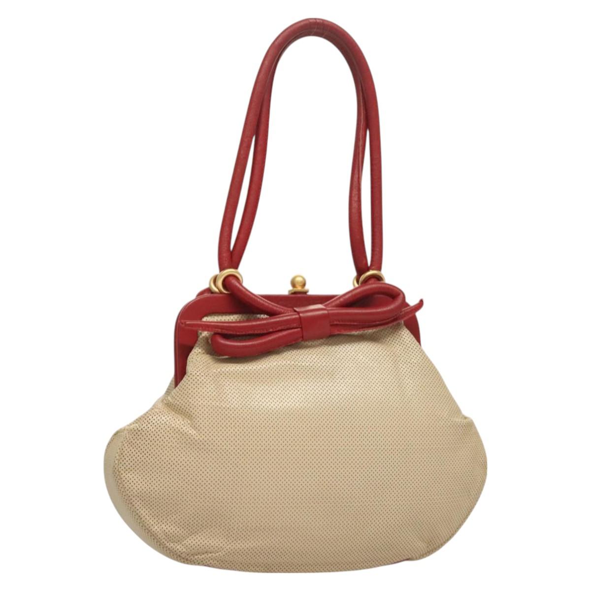 Chanel, Beige, Leather, shoulder