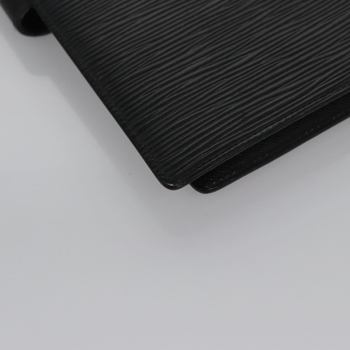 Louis Vuitton Agenda cover, Black, Leather, wallet