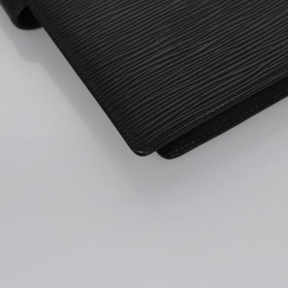 Louis Vuitton Agenda cover, Black, Leather, wallet