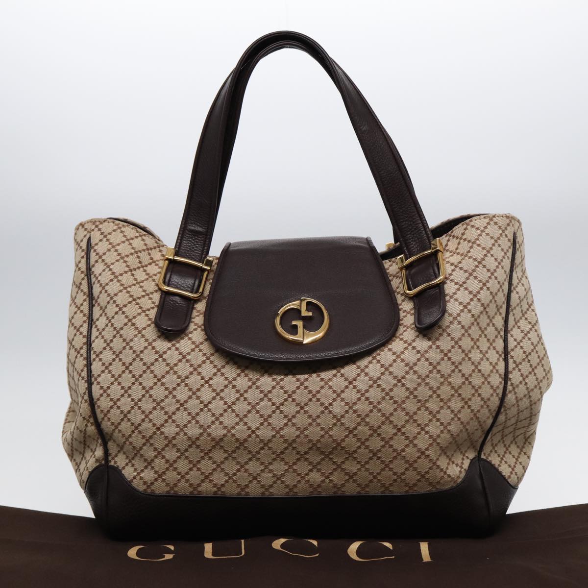 Gucci Diamante, Beige, Canvas, handbag