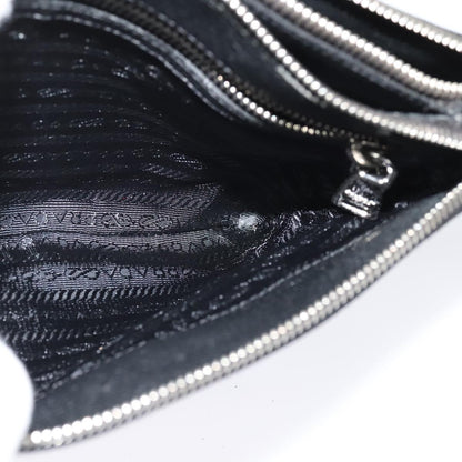 Prada Double, Black, Leather, shoulder