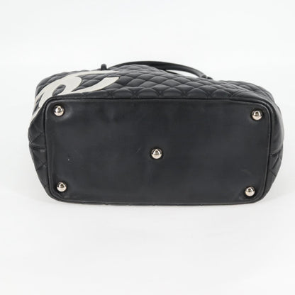 Chanel Cambon, Black, Leather, handbag
