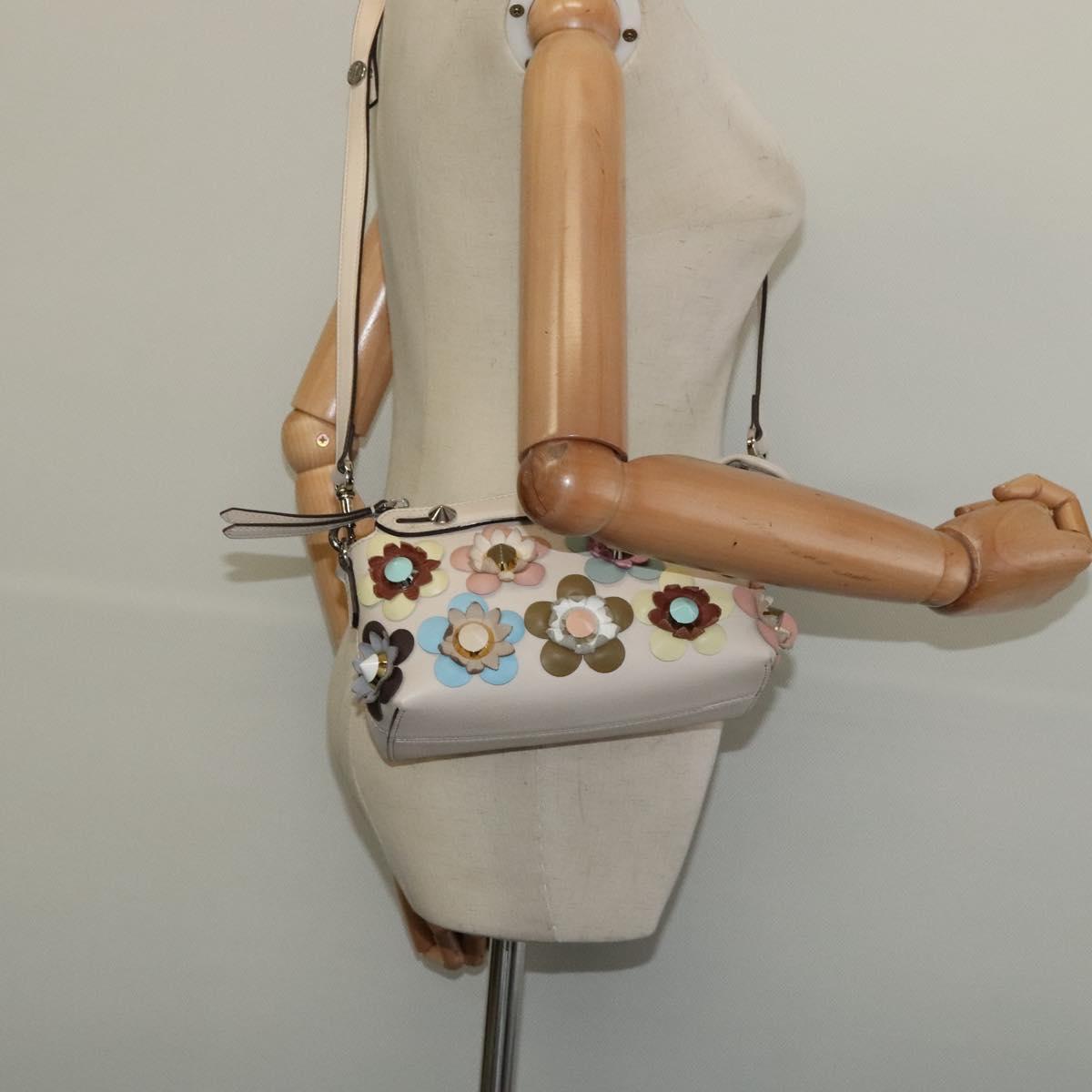 Fendi By The Way, Beige, Leather, handbag