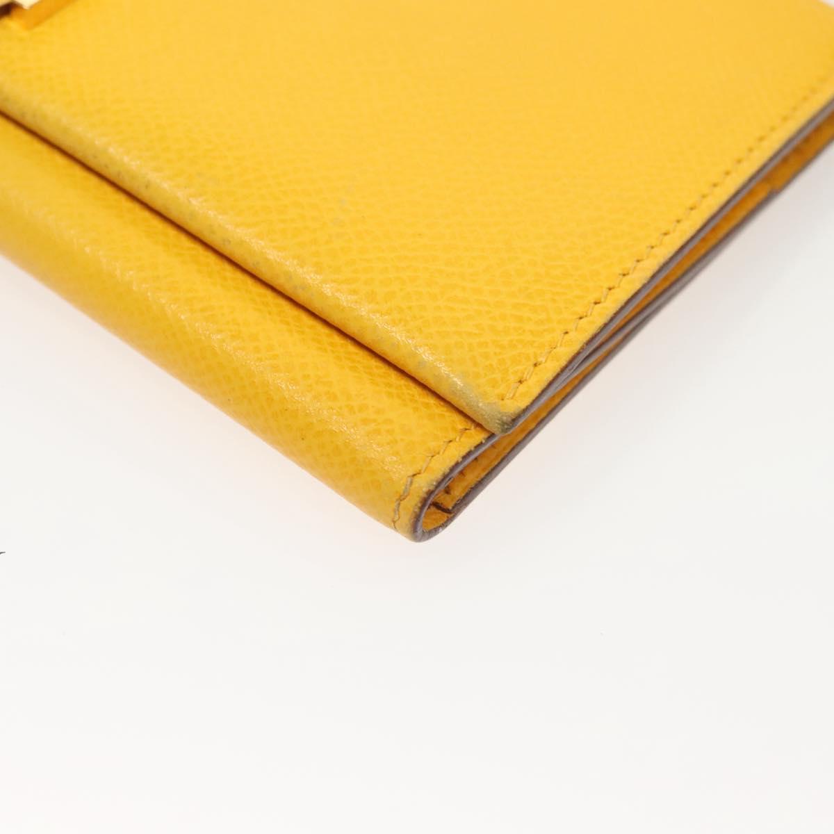 Hermès Béarn, Yellow, Leather, wallet