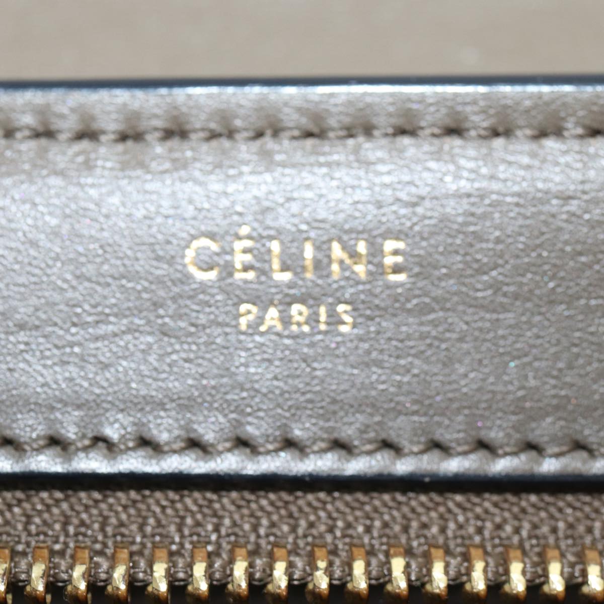 Céline Trapèze, Beige, Leather, handbag