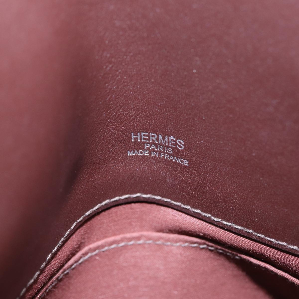 Hermès Heeboo, Burgundy, Canvas, handbag