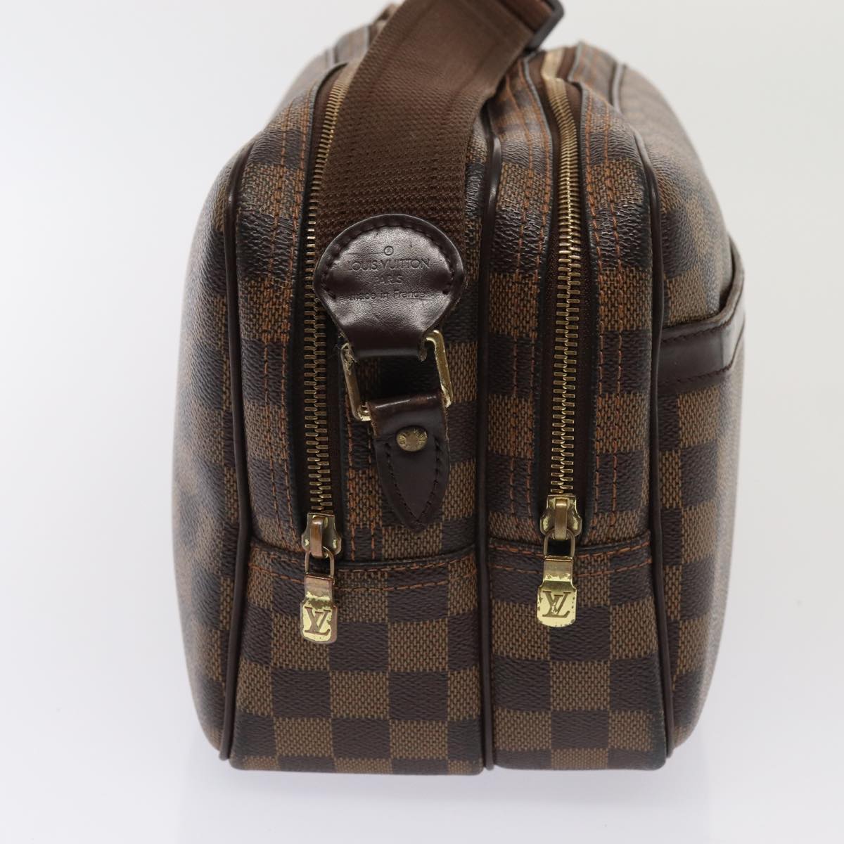 Louis Vuitton Reporter, Brown, Canvas, shoulder