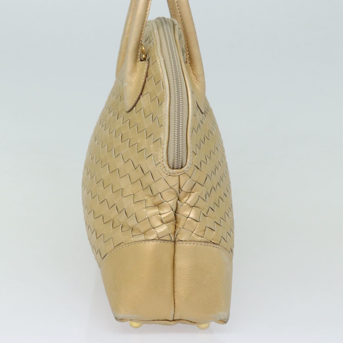 Bottega Veneta Intrecciato, Gold, Leather, handbag