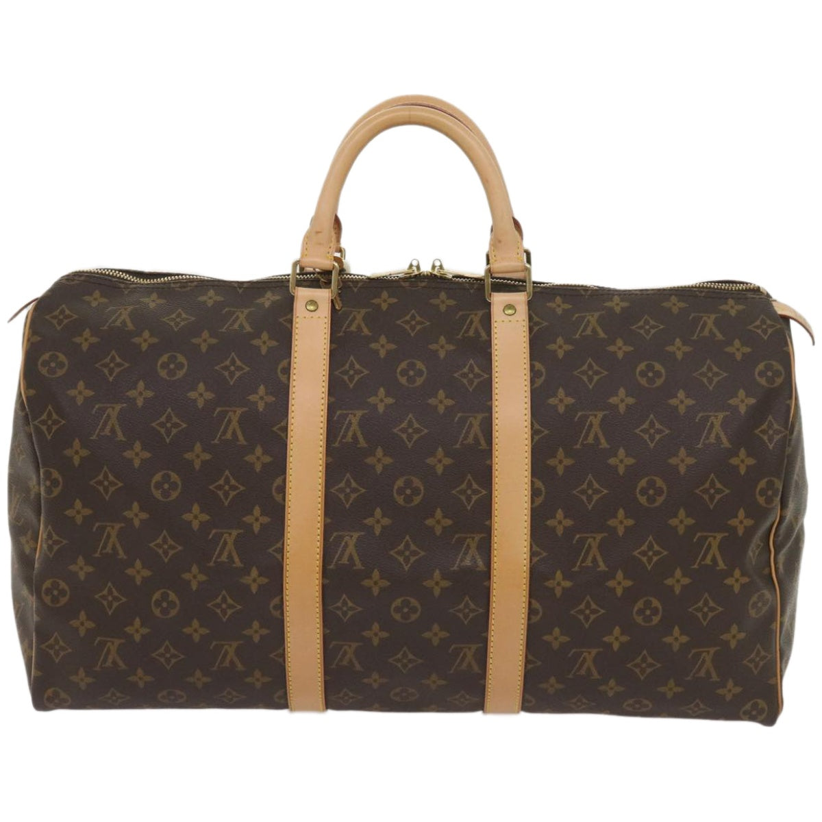Louis Vuitton Keepall 50, Brown, Canvas, travel