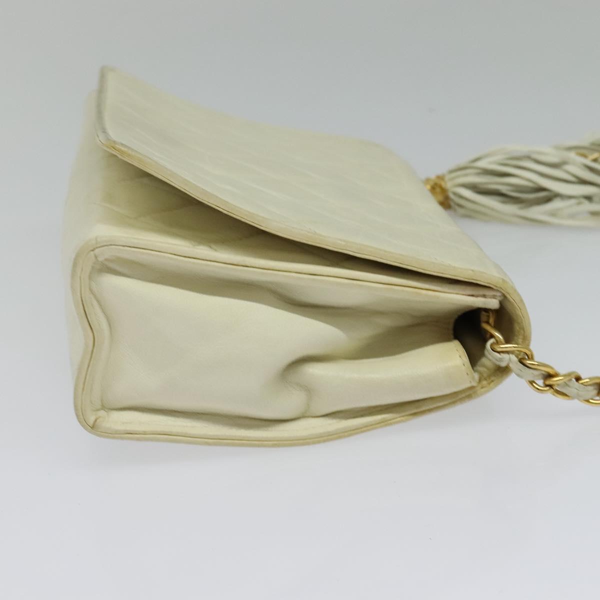 Chanel Camera, White, Leather, clutch