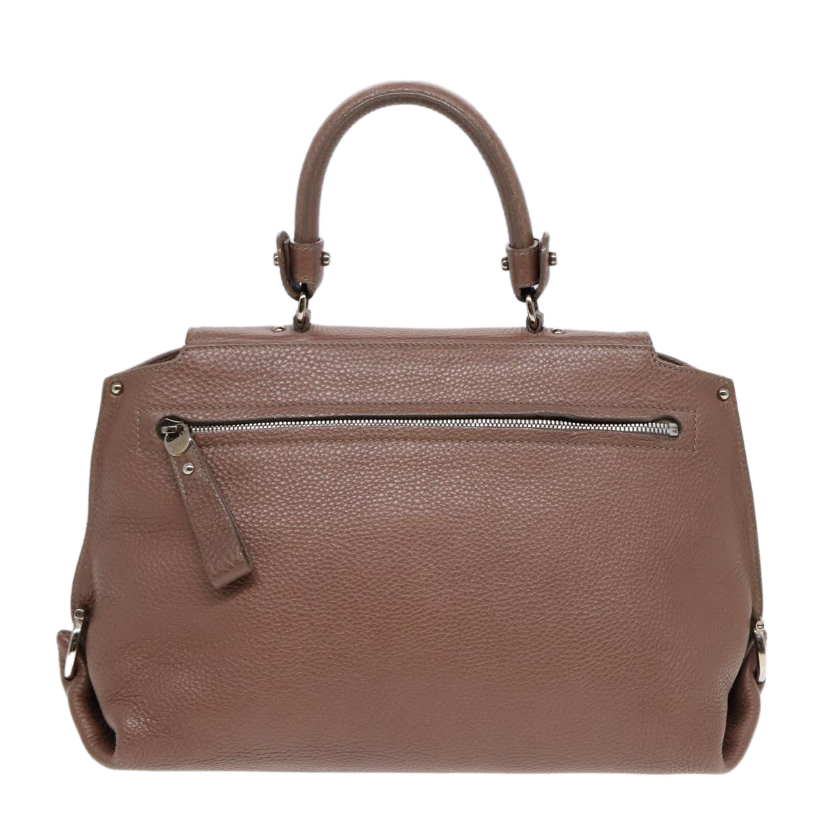 Salvatore Ferragamo Gancini, Brown, Leather, handbag