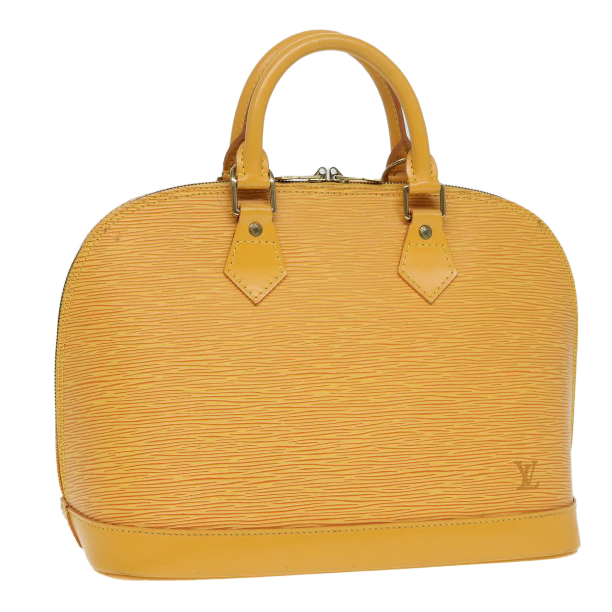 Louis Vuitton Alma, Yellow, Leather, handbag