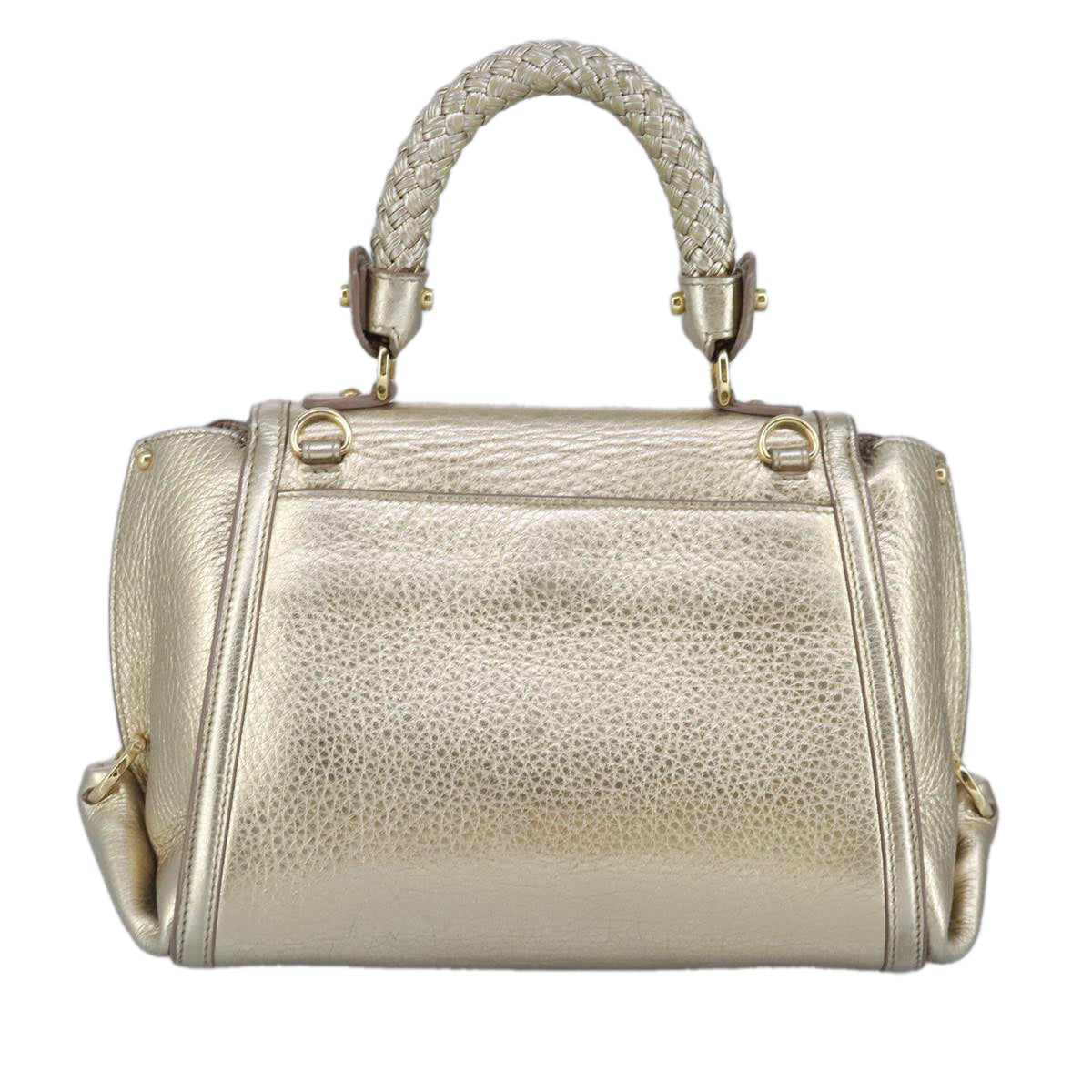 Salvatore Ferragamo Sofia, Gold, Leather, handbag